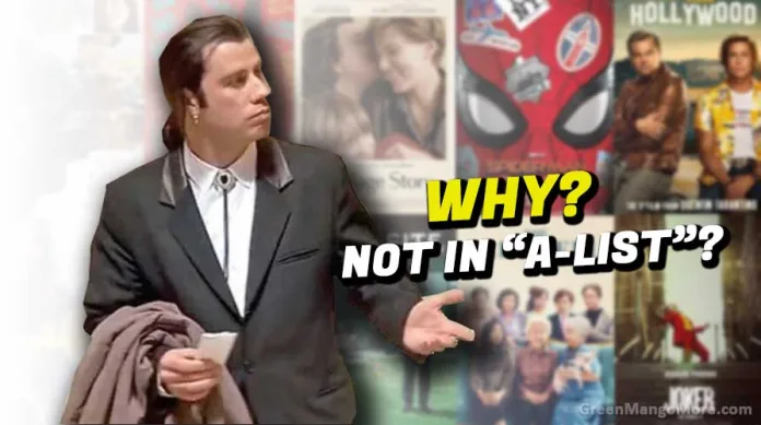 Why Some movies excluded from A-List. What is the reason not to add these movies in A-List cateogy?