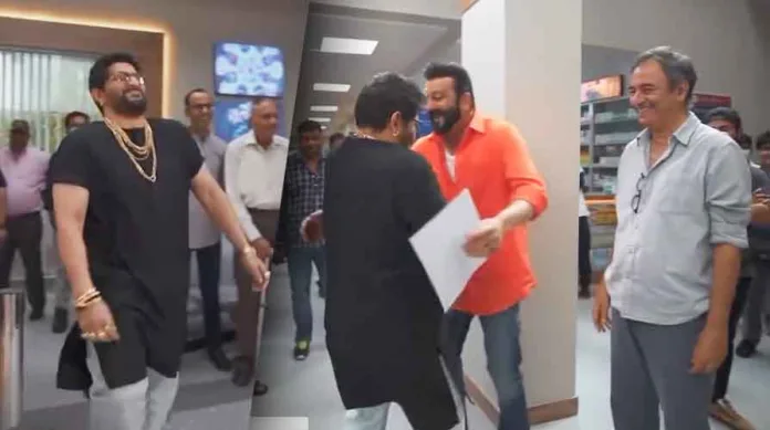 Are-they-making-Munna-Bhai-3 Video of Sanjay Dutt, Arshad Warsi going viral. dressed in Munna Bhai and Circuit avatar. Are they making Munna Bhai 3?