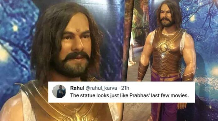 Internet hilariously reacts to new Prabhas Wax Statue.