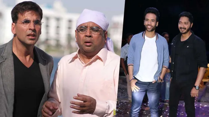Tushaar-Kapoor-and-SHreyas-Talpade-in-Welcome-3 Welcome 3 also known as Welcome to The Jungle has added two more comedy stars, Shreyas Talpade and Tushar Kapoor.