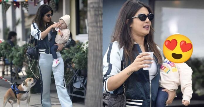 Priyanka-chopra-spotted-with-his-cute-baby Priyanka Chopra spotted with his cute little baby, Check out Priyanka baby pics
