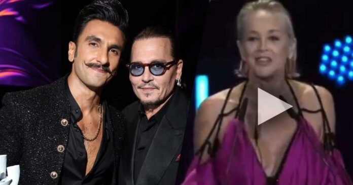 Ranveer-Singh-Met-Johnny-Depp-and-Sharon-Stone Ranveer Singh Met Johnny Depp and Sharon Stone