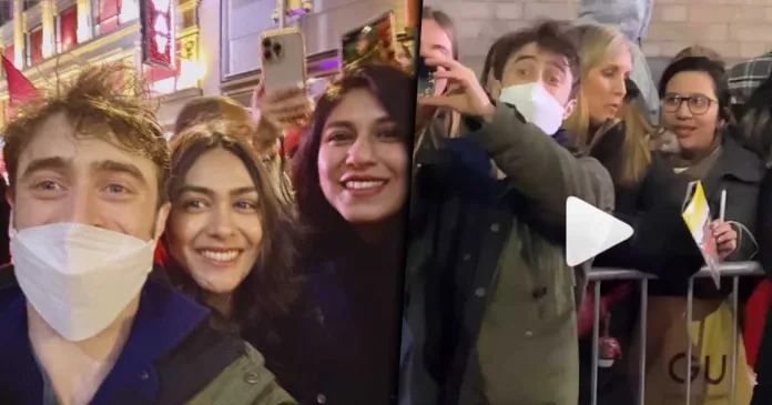Photo and Video Went Viral Mrunal Thakur shared this selfie with Daniel Radcliffe.