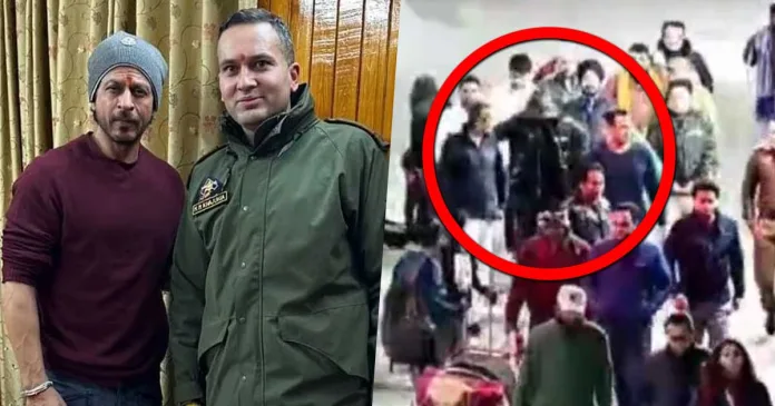 Shah Rukh Khan Spotted at Vaishno Devi Temple Hiding His Face. Third Visit To Vaishno Devi Seeking Blessing For His Upcoming Movie Dunki.