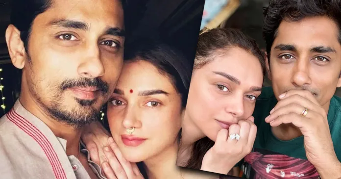 Aditi Rao Hydari and Siddharth Share Sparkling Engagement Announcement, SHare Picture on Instagram